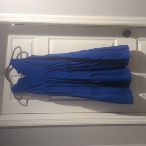 Banana Republic Cobalt Blue Organic Cotton Tiered Dress